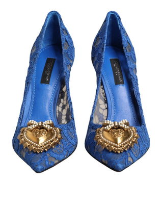 Blaue Taormina-Spitzen-DEVOTION-Pumps