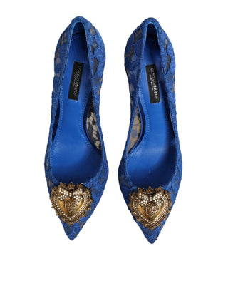 Blaue Taormina-Spitzen-DEVOTION-Pumps