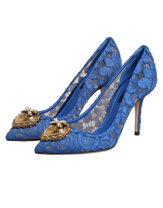 Blaue Taormina-Spitzen-DEVOTION-Pumps