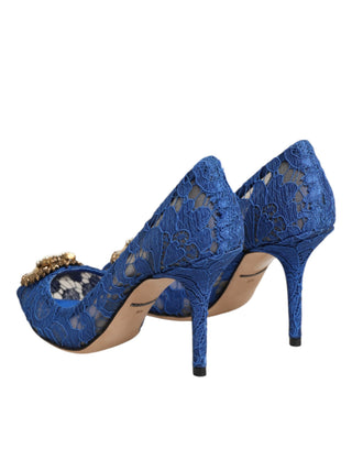 Blaue Taormina-Spitzen-DEVOTION-Pumps