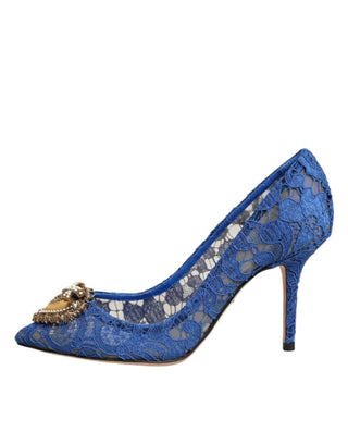 Blaue Taormina-Spitzen-DEVOTION-Pumps