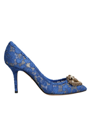 Blaue Taormina-Spitzen-DEVOTION-Pumps