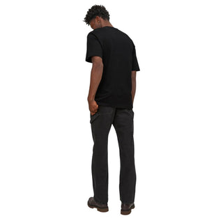 Schwarzes Baumwoll-T-Shirt