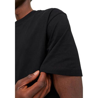 Schwarzes Baumwoll-T-Shirt