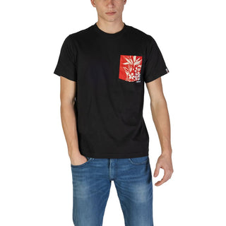 Schwarzes Baumwoll-T-Shirt
