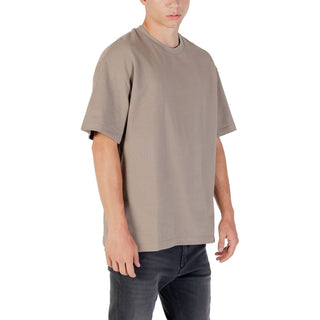 Beiges Baumwoll-T-Shirt
