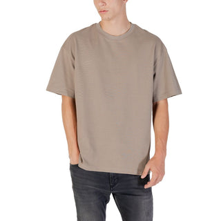 Beiges Baumwoll-T-Shirt