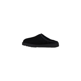 Black Suede Leather Clogs