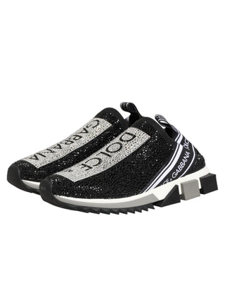 Schwarze silberne Slip-On Sorrento Sneakers