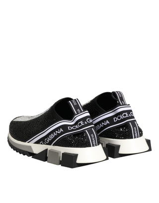 Schwarze silberne Slip-On Sorrento Sneakers