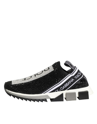 Schwarze silberne Slip-On Sorrento Sneakers