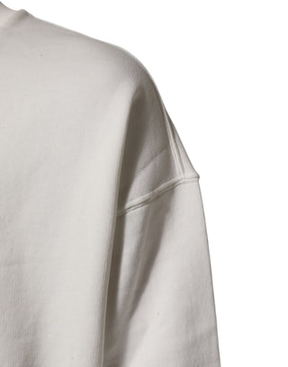Weißes DG Logo Rundhals-Sweatshirt