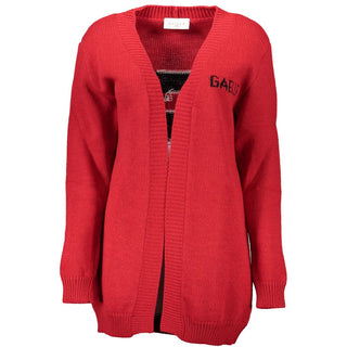 Rote Acryl-Strickjacke für Damen