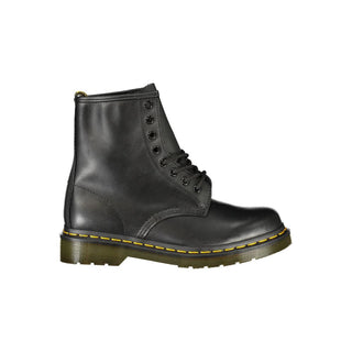 Schwarzer Unisex-Knöchelstiefel aus Leder
