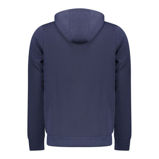 Blauer Kapuzenpullover für Herren aus Baumwolle