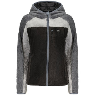 Black Polyester Women's Sweatshirt with Hood