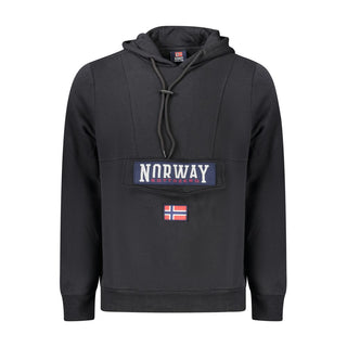 Schwarzes Kapuzen-Sweatshirt für Herren aus Baumwolle