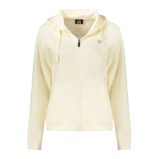 White Cotton Women's Hoodie Sweatshirt