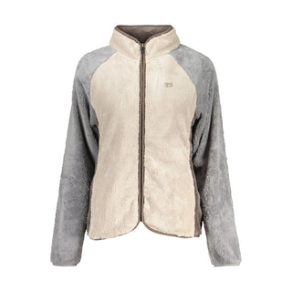 Sudadera beige de poliéster para mujer