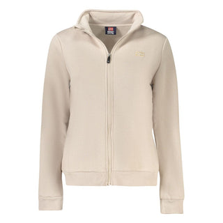 Beiges Baumwoll-Sweatshirt für Damen