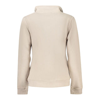 Beiges Baumwoll-Sweatshirt für Damen
