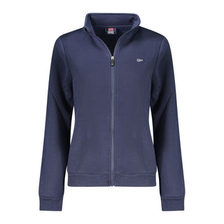 Blaues Baumwoll-Damensweatshirt