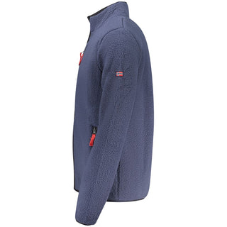 Blaues Herren-Sweatshirt aus Polyester