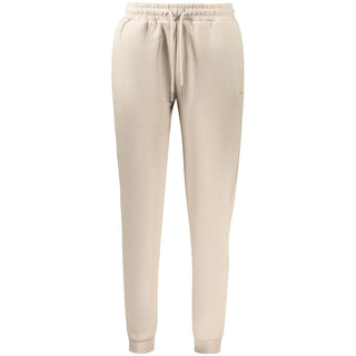 Beige Damen-Jogginghose aus Baumwolle