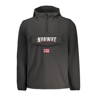 Chaqueta negra de poliéster para hombre