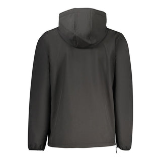 Chaqueta negra de poliéster para hombre
