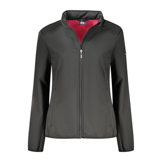 Schwarze Damenjacke aus Polyester