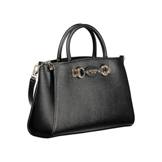 Schwarze Damenhandtasche aus Polyurethan