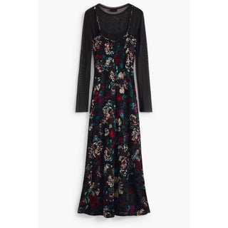 Black Polyester Women's Dress