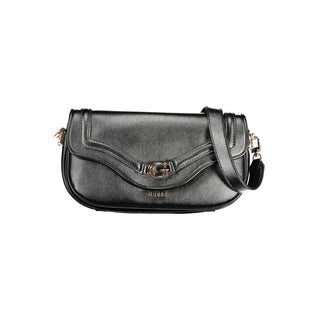 Schwarze Damenhandtasche aus Polyurethan