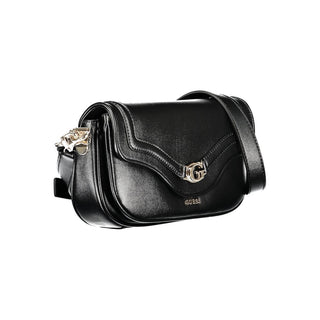 Schwarze Damenhandtasche aus Polyurethan