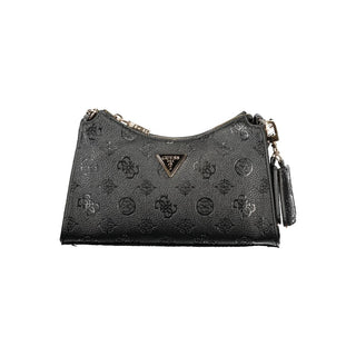 Bolso negro de poliuretano para mujer
