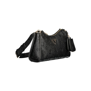 Bolso negro de poliuretano para mujer