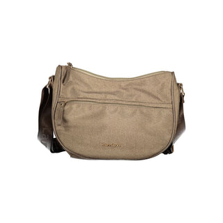 Bolso de hombro beige de poliéster para mujer