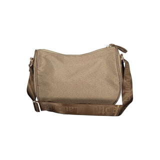 Bolso de hombro beige de poliéster para mujer