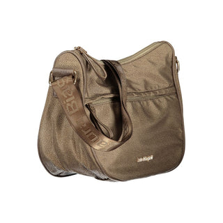 Bolso de hombro beige de poliéster para mujer