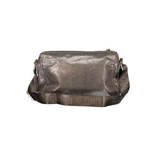 Graue Damenhandtasche aus Polyester