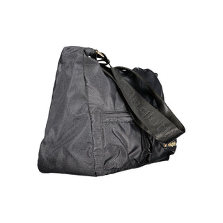 Schwarze Damenhandtasche aus Polyester