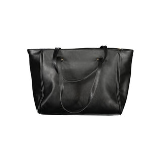 Schwarze PVC-Damenhandtasche