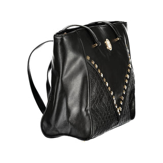 Schwarze PVC-Damenhandtasche