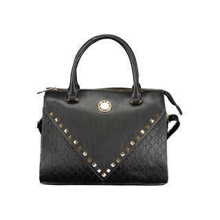Schwarze PVC-Damenhandtasche