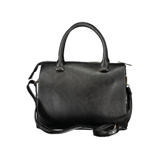Schwarze PVC-Damenhandtasche