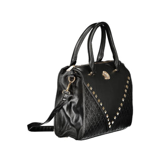 Schwarze PVC-Damenhandtasche