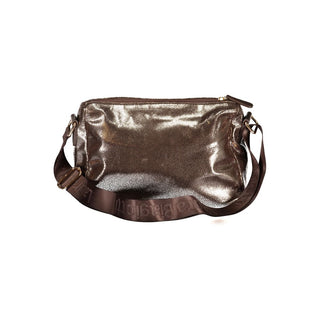 Bolso de hombro bronce de poliéster para mujer