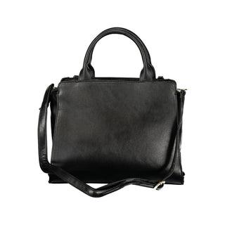 Schwarze PVC-Damenhandtasche