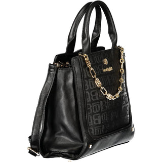Schwarze PVC-Damenhandtasche
